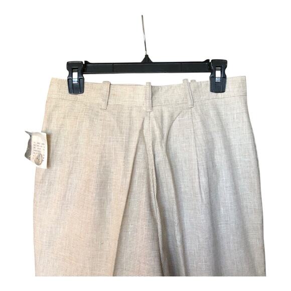 F.L. Malik Beige High Waisted Linen Rayon Tapered Pants Womens Size 12 NWT - Picture 13 of 13